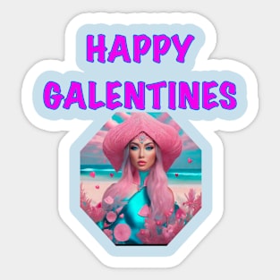 Model galentine day Sticker